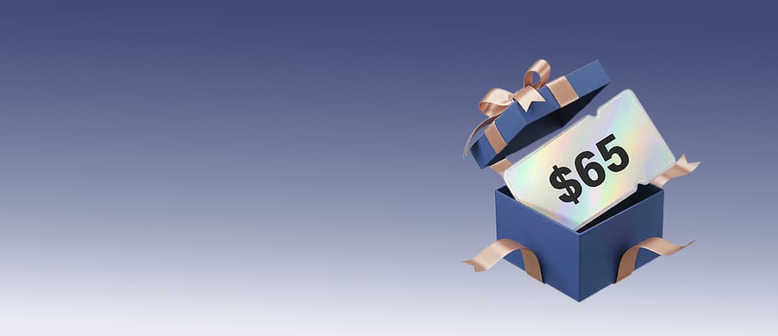  New to TRIT? </br> <span style="color: #FFD966;"> Get $65  in coupons </span>