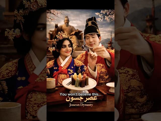 Yohan and I tasted the royal dessert of Joseon 😍 It was absolutely amazing! 100/100 *وصف 0/300